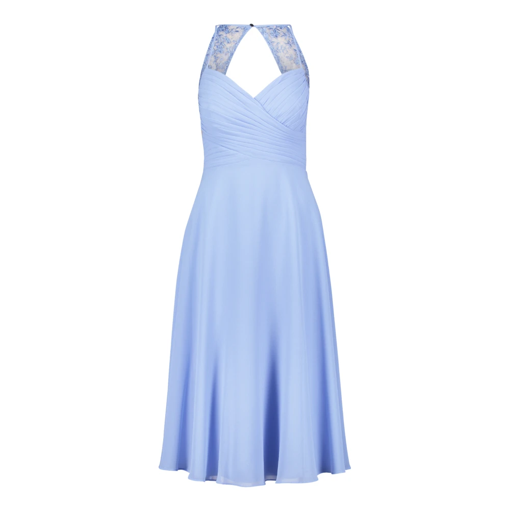 Vera Mont Cocktailjurk met kantinzet Blue Dames