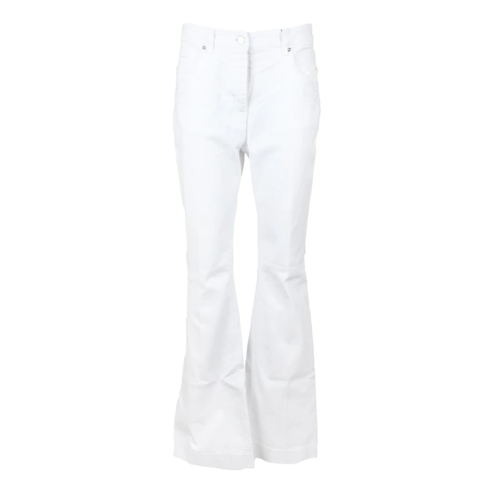 ETRO Katoen Elastaan Broek White Dames