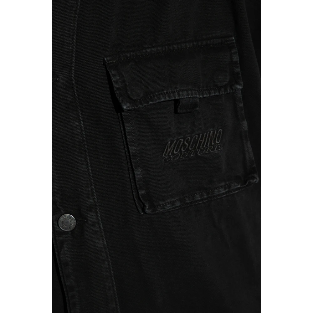 Moschino Spijkerjas met logo Black Heren