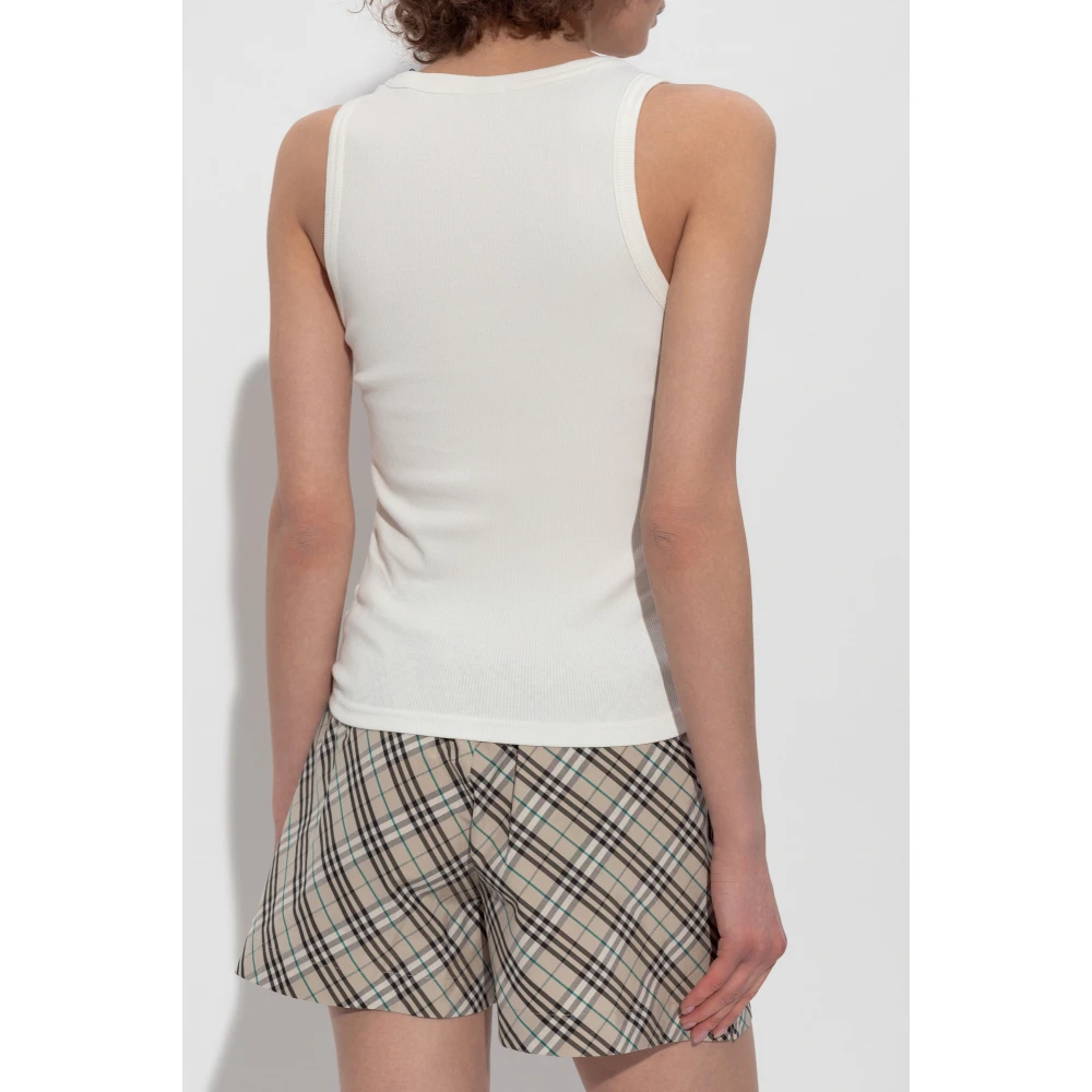 Burberry Gerimpelde Top White Dames