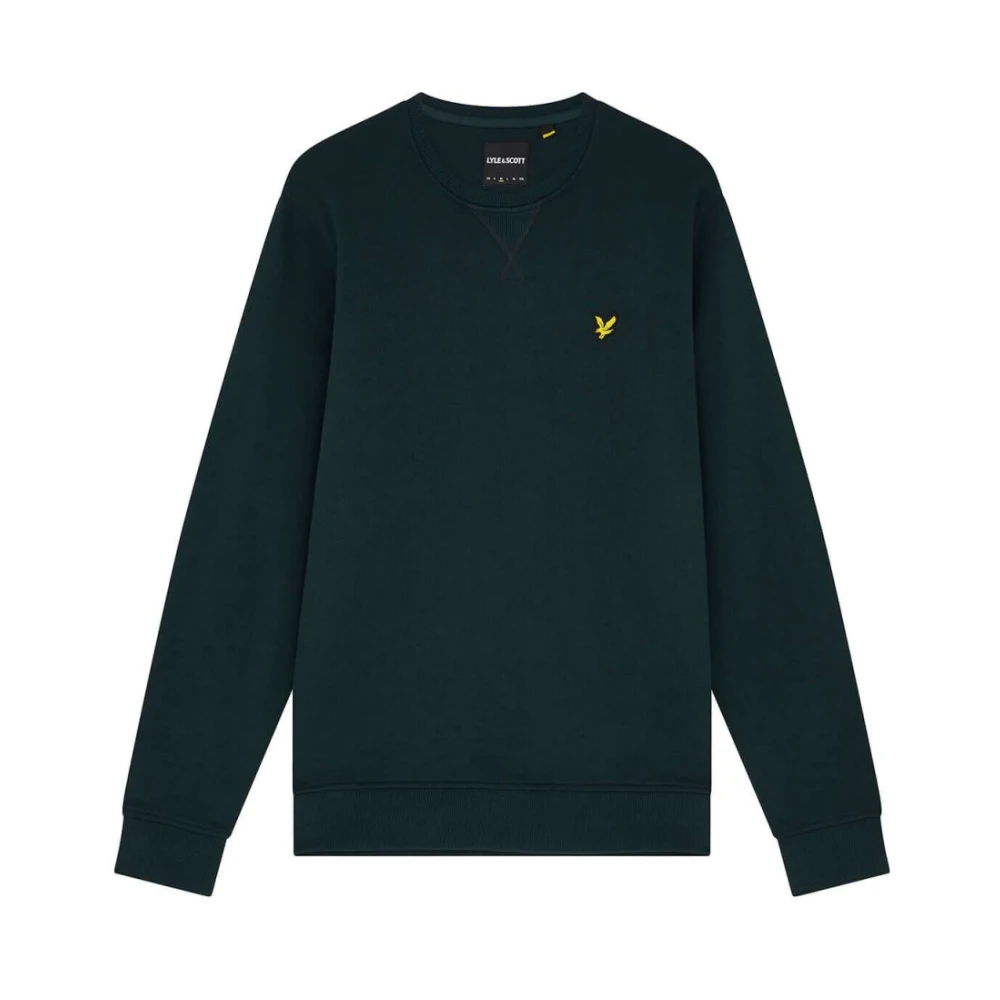 Lyle & Scott Men's Green Sweatshirts, S, Crew Neck Sweatshirt