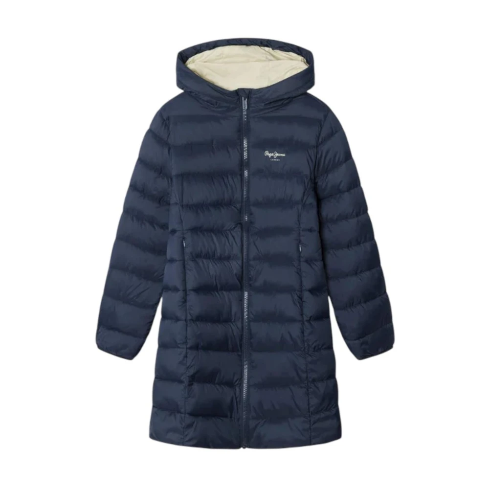 Pepe Jeans Girls Blue Winter Jackets, 6 Y, Dahlia Long Jacket