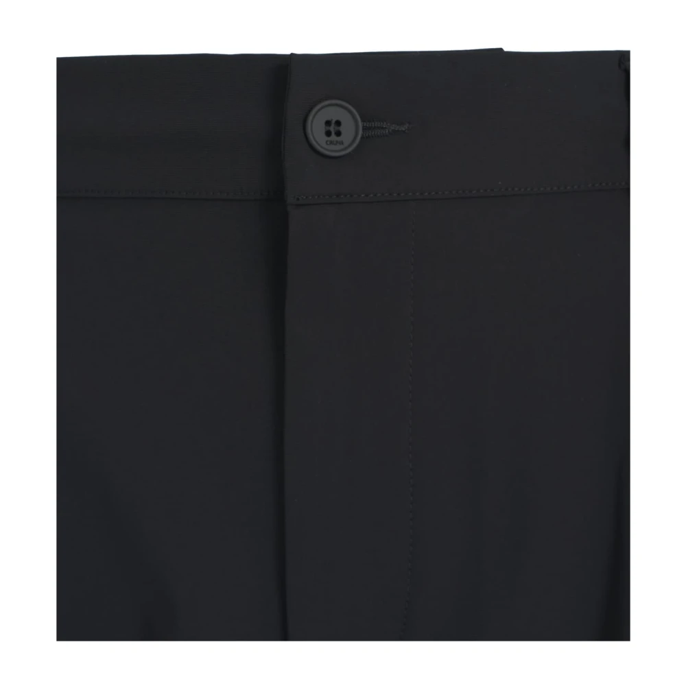 Cruna Zwarte Tapered Fit Broek Ss25 Black Heren