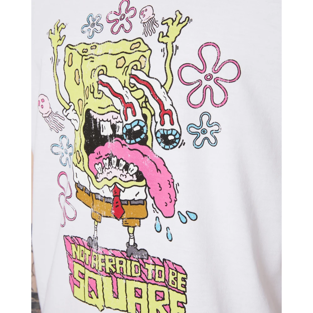 Iceberg Wit regular fit T-shirt met SpongeBob-print White Heren