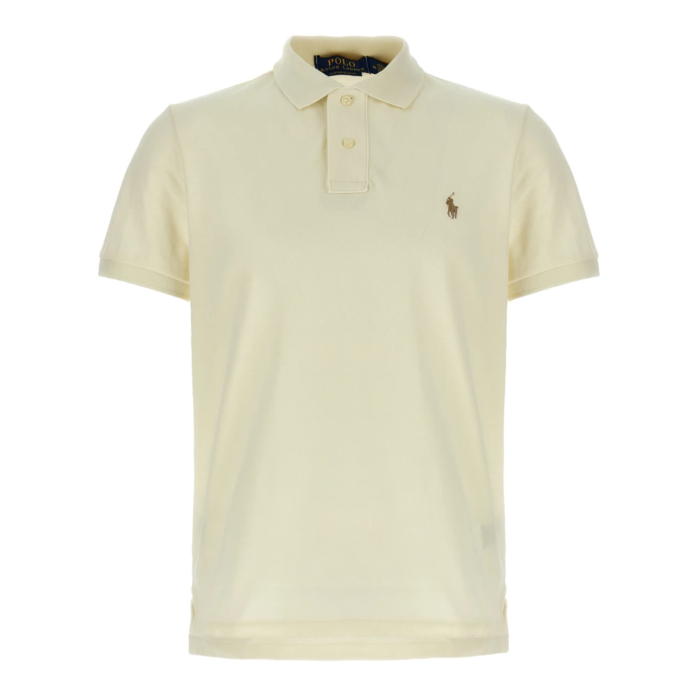 Polo Ralph Lauren Men's Beige Slim-Fit Cotton Piqué Polo