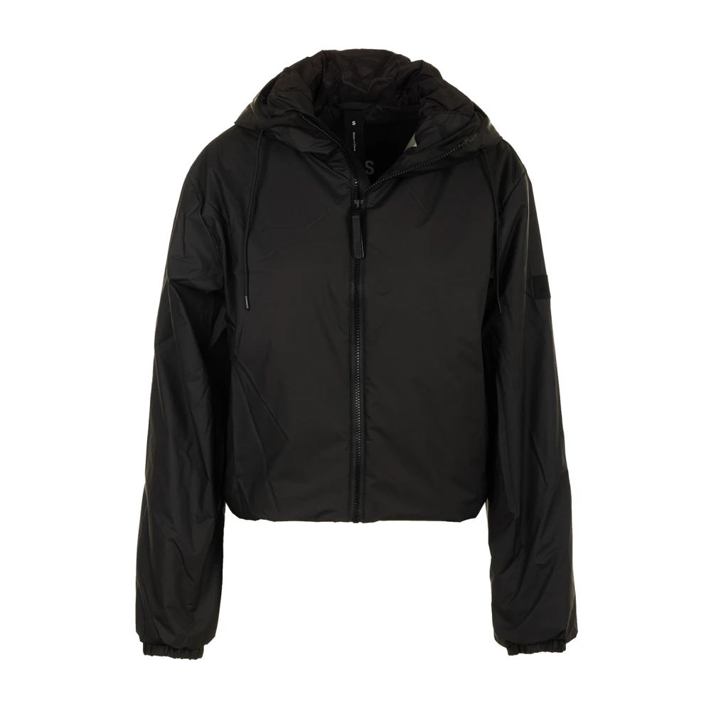 Rains Zwarte Korte Jas Black Dames