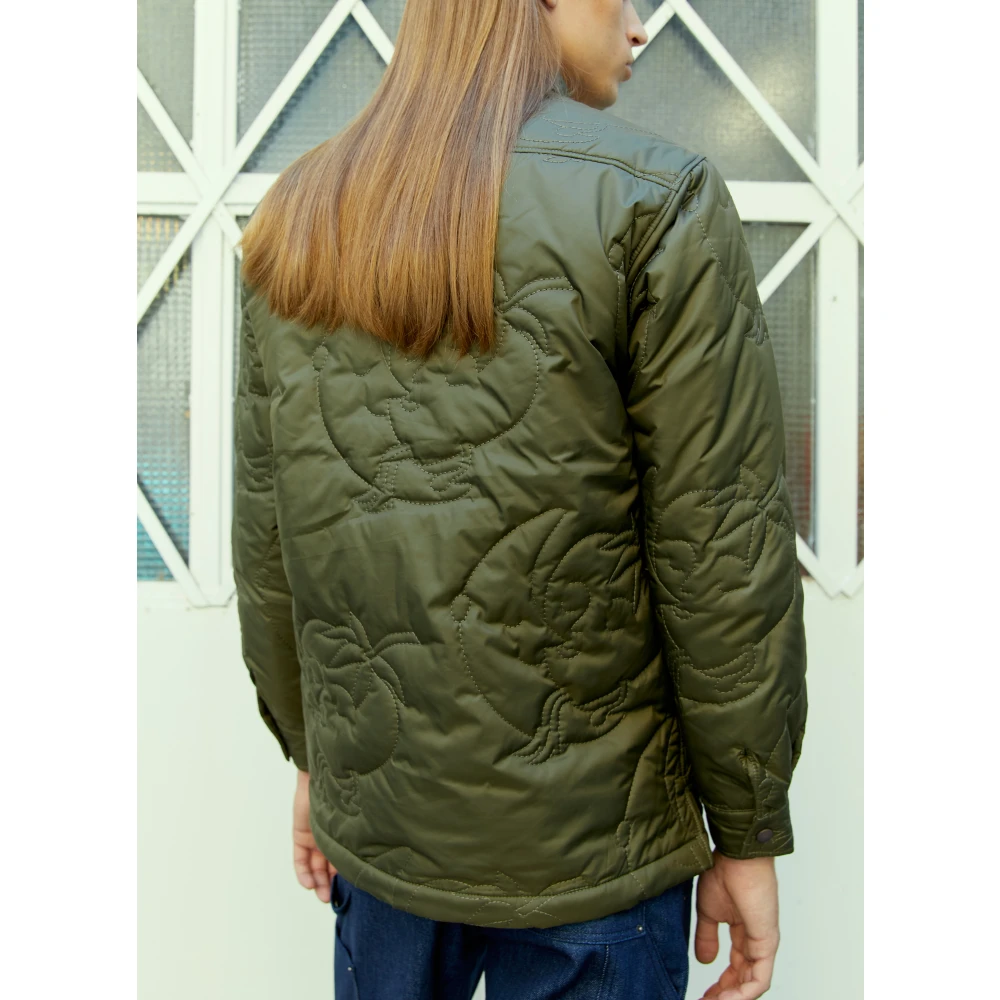 SKY High Farm Gewatteerd Palmboom Overshirt Green Heren