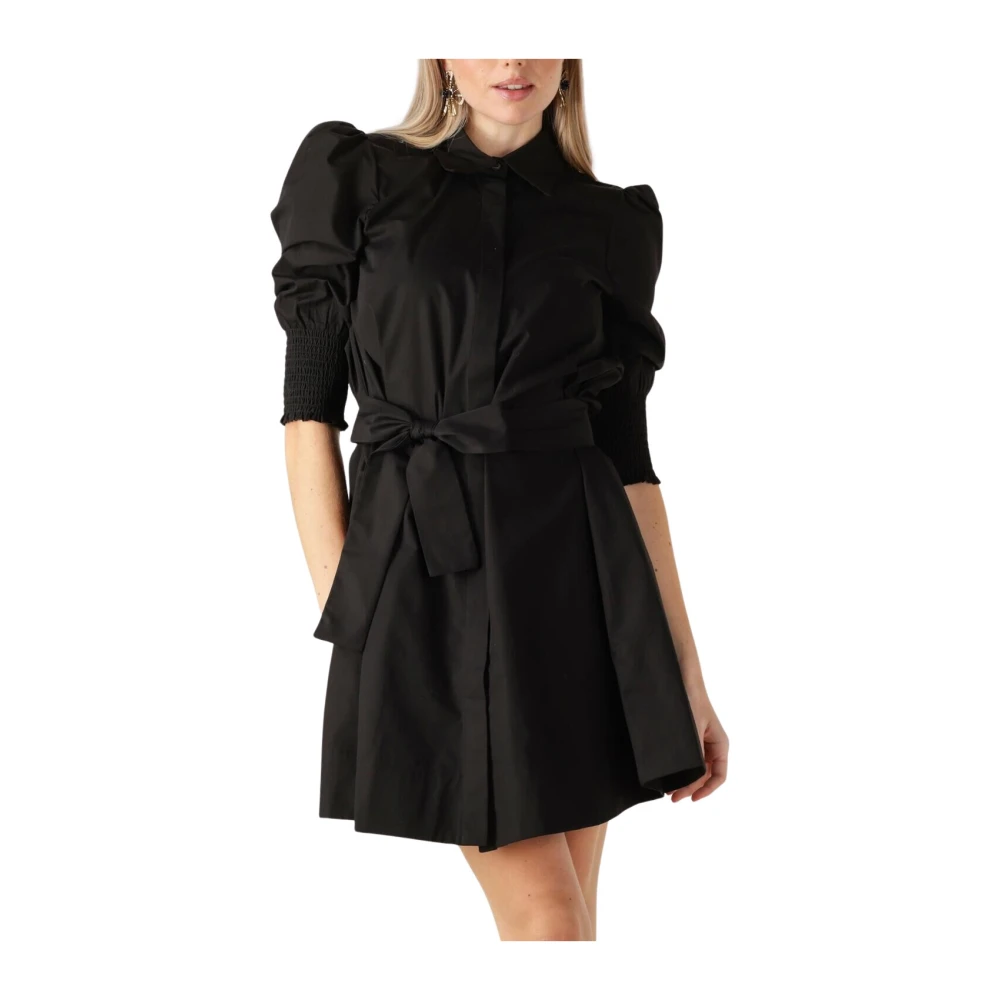 Est'Seven Elise Jurk Zwarte Mini Jurk Black Dames