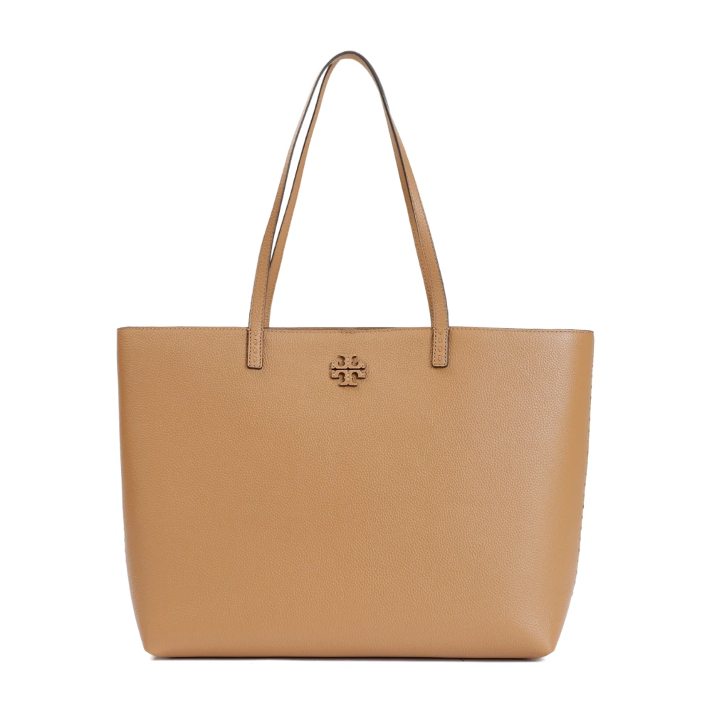 TORY BURCH Leren Schoudertas Nude & Neutrals Beige Dames