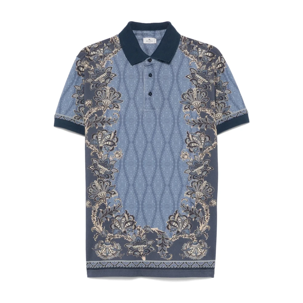 Etro Men's Blue Polo Shirt - Polo Shirts - S - Tops