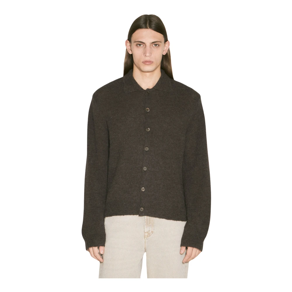 Our Legacy Wolblend avondpolo vest Brown Heren