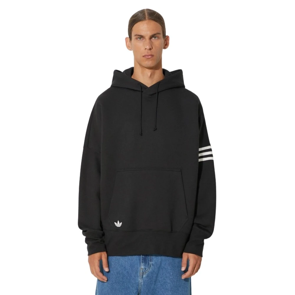 Adidas Mannen Mouw Drie Strepen Sweatshirt Black Heren