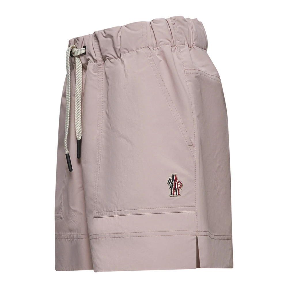 Moncler Roze Technische Froissé Shorts Pink Dames