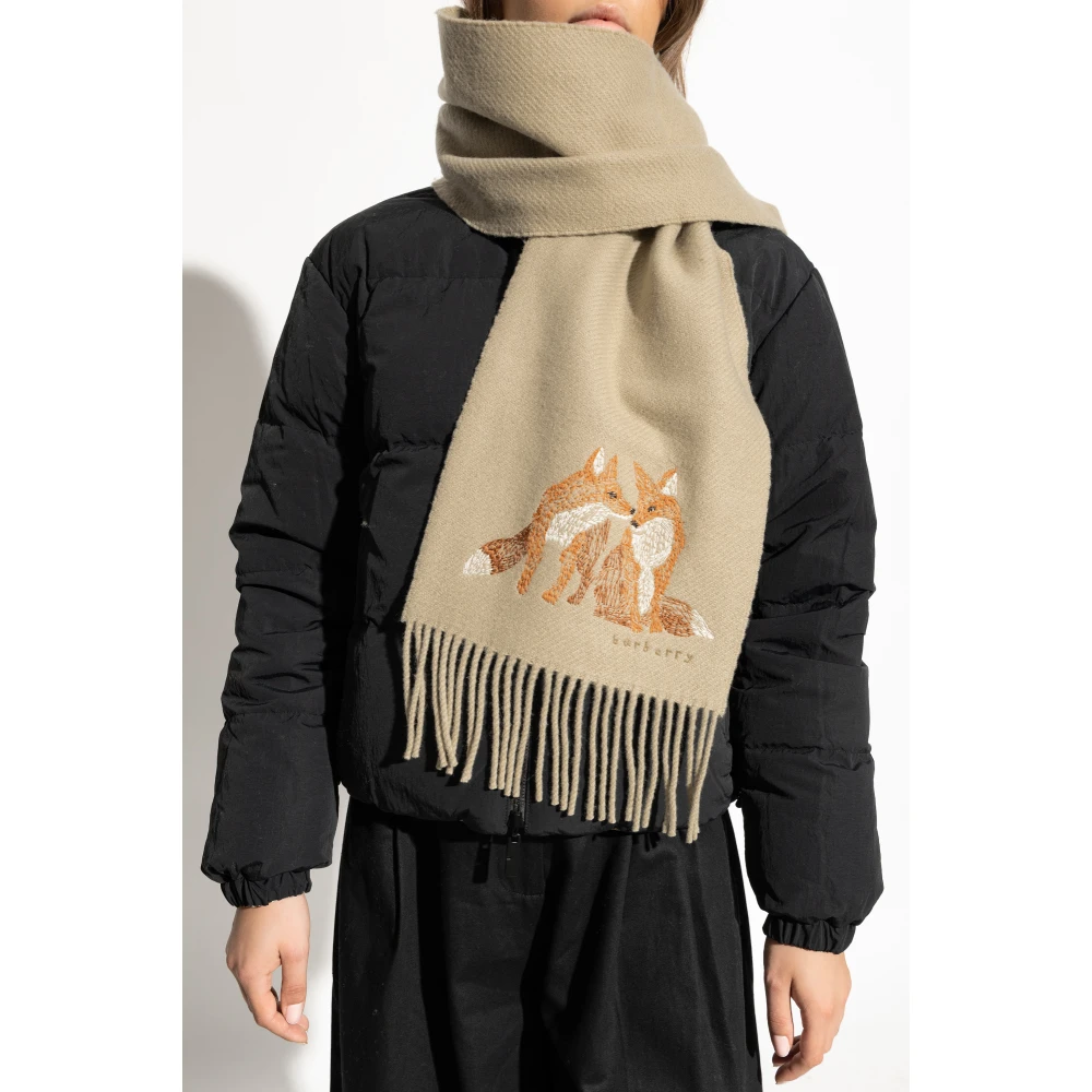 Burberry Wollen Sjaal Green Unisex
