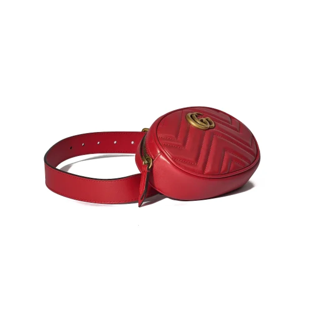 Gucci Vintage Pre-owned Fabric crossbody-bags Red Dames