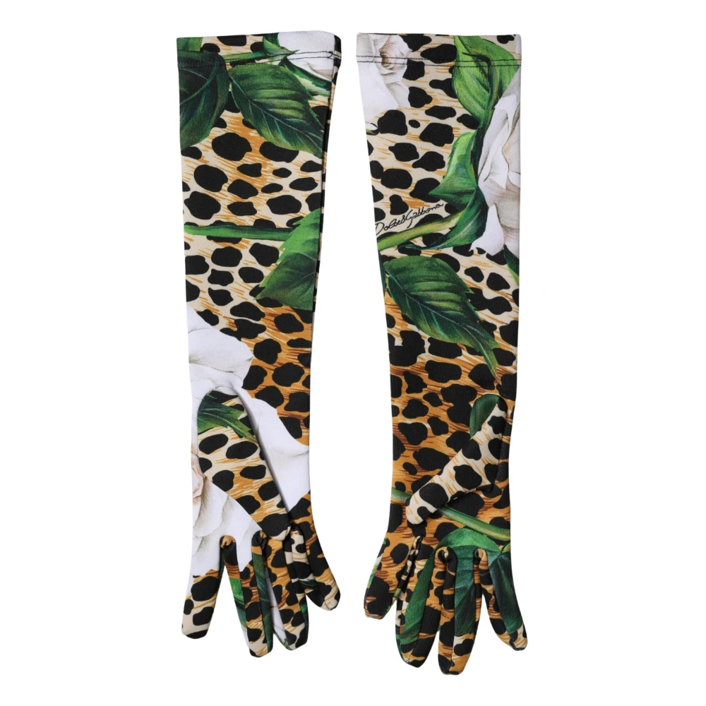 Dolce & Gabbana Women's Floral Leopard Elbow Length Gloves