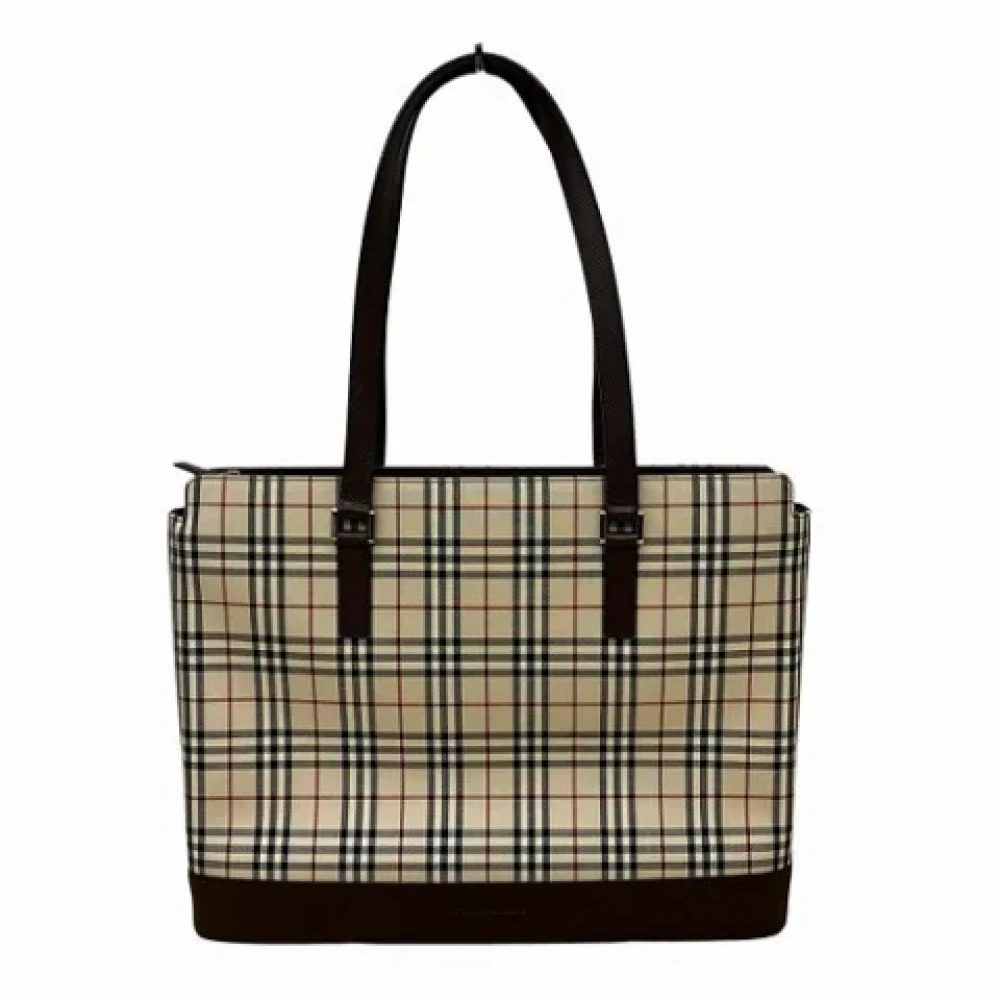 Burberry Vintage Pre-owned Canvas shoulder-bags Brown Dames