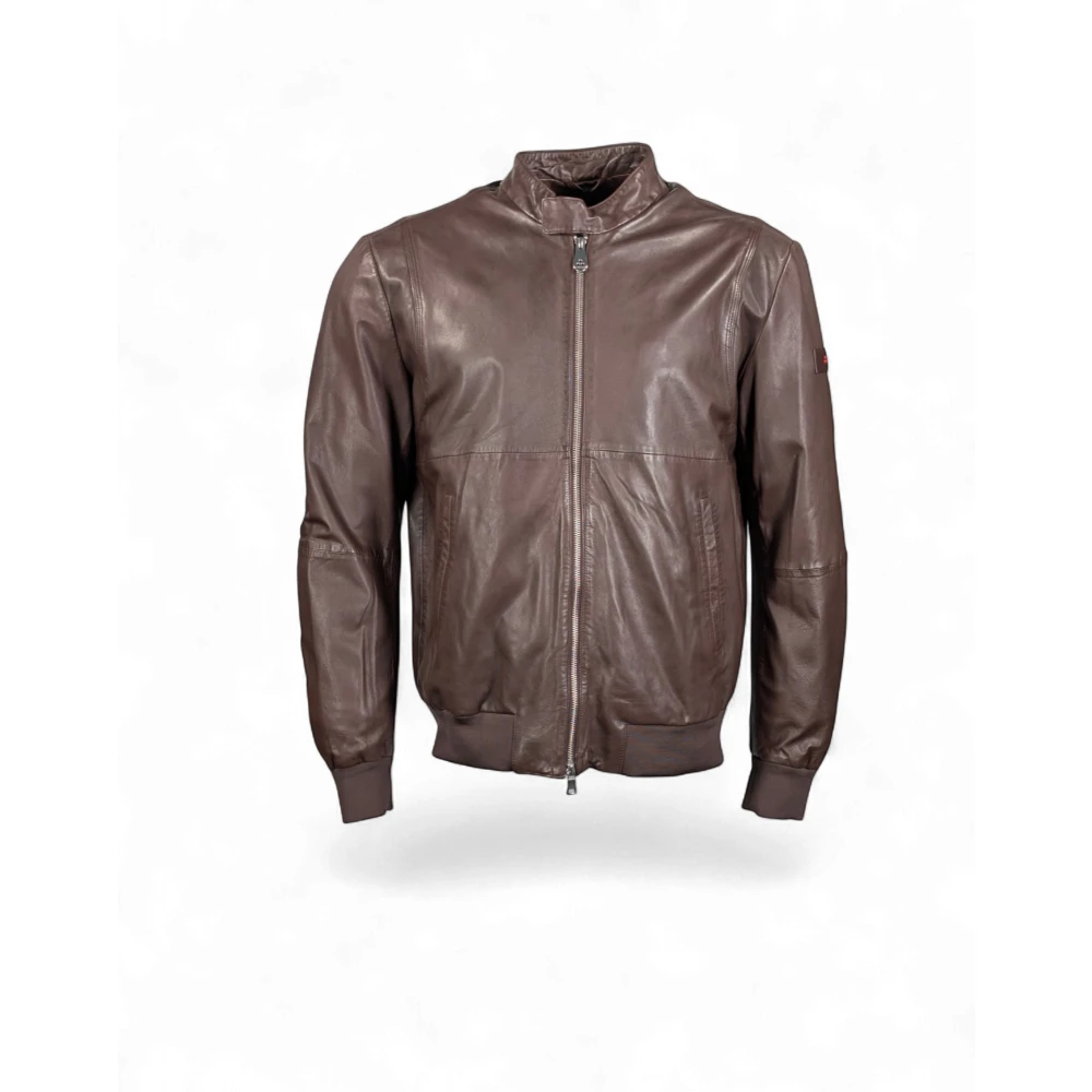 Peuterey Men's Brown Tureia Leather Jacket - Leather Jackets - L - Jackets