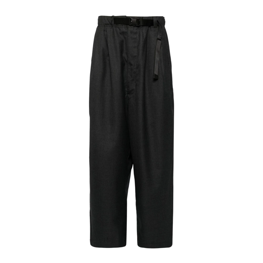 Comme des Garçons Wollen Broek Zwart Elastische Tailleband Black Heren