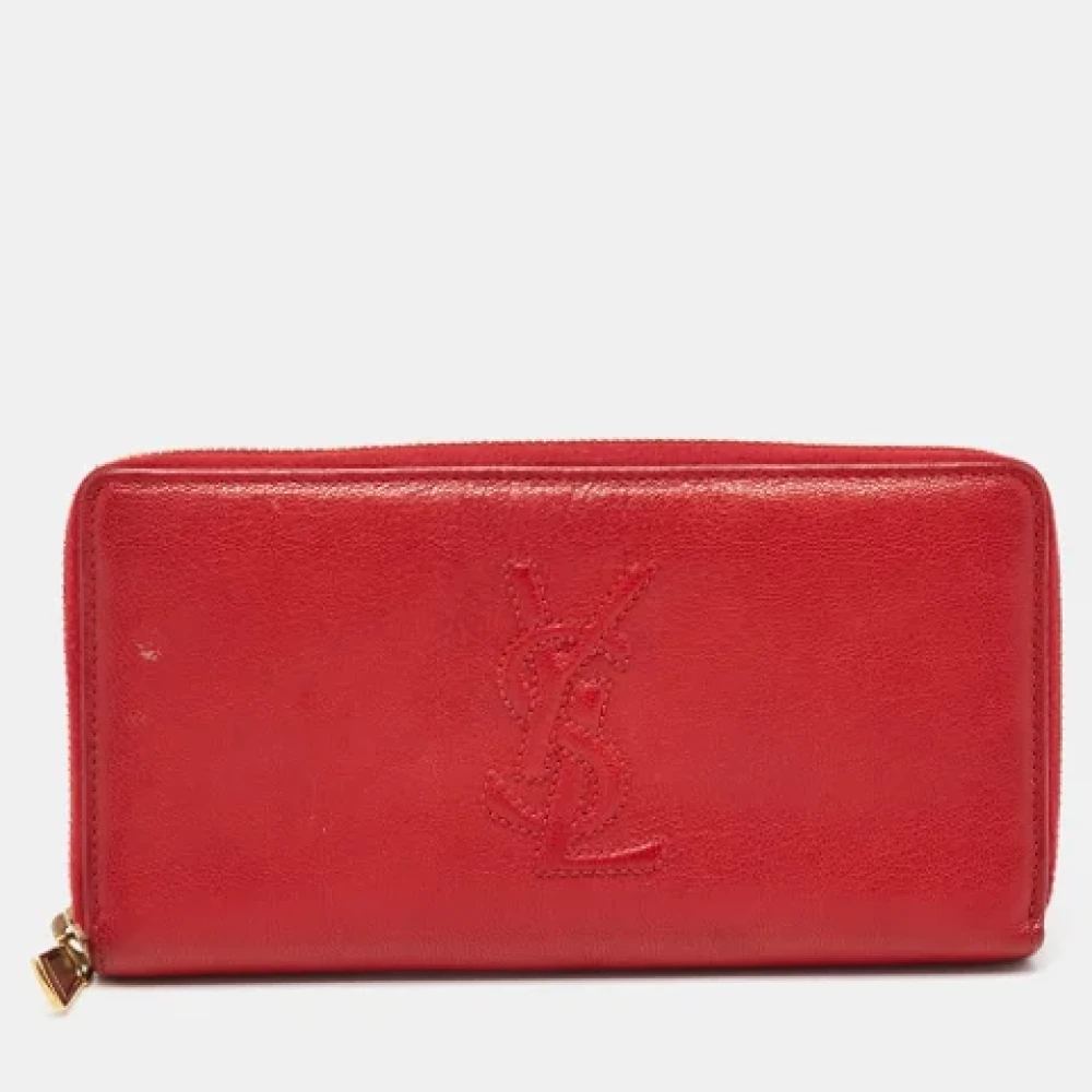 Yves Saint Laurent Vintage Pre-owned Leather wallets Red Dames