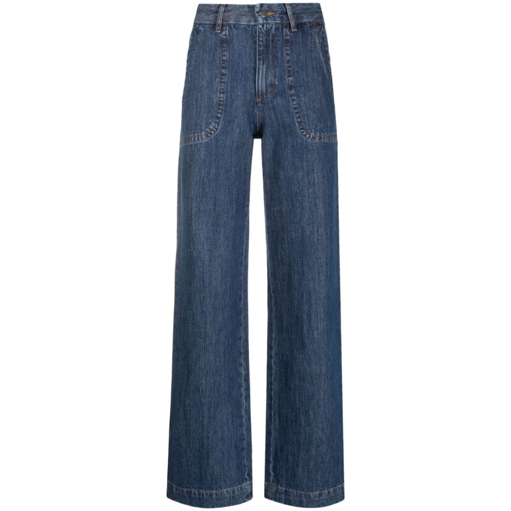 A.p.c. Wide-Leg Indigo Delave Jeans Blue Dames