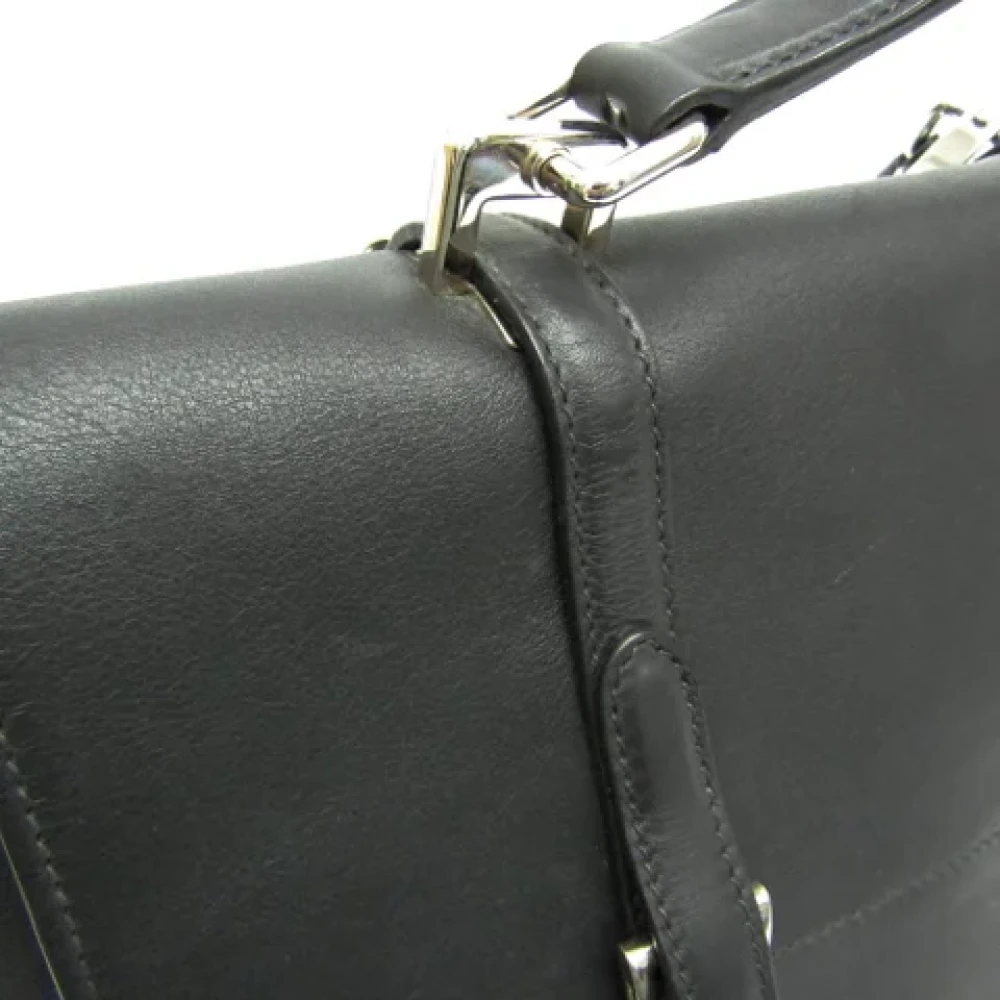 Prada Vintage Pre-owned Leather prada-bags Black Dames