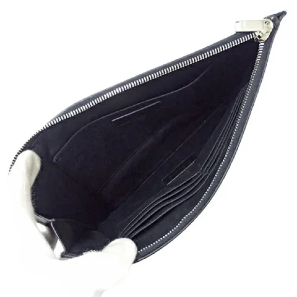 Saint Laurent Vintage Pre-owned Leather clutches Black Dames