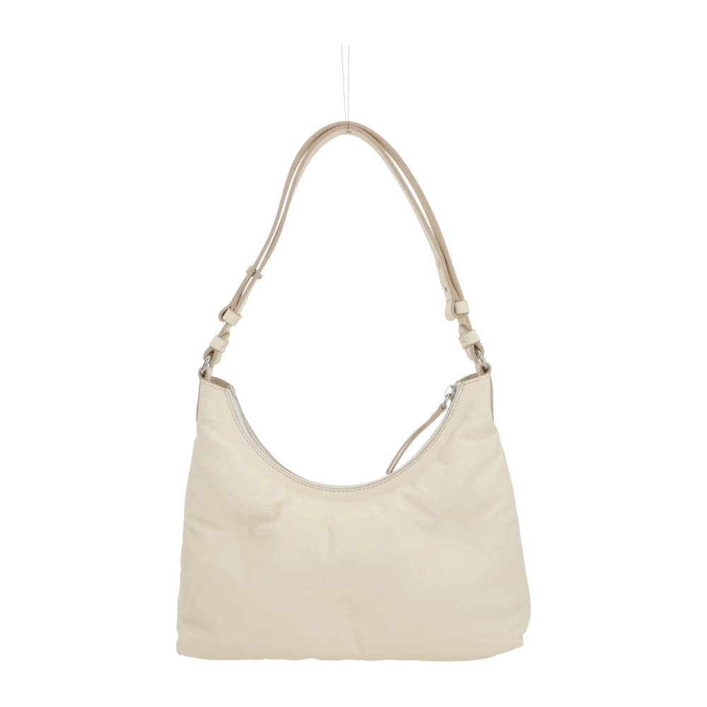 Maison Margiela Gewatteerde Hobo Tas in Ivoor Beige Dames