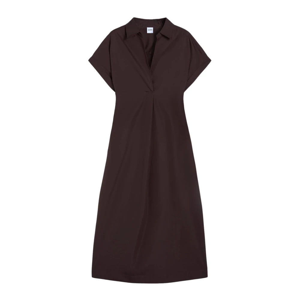 Aspesi Women's Brown Midi Dresses, S, Long Dress With Belt