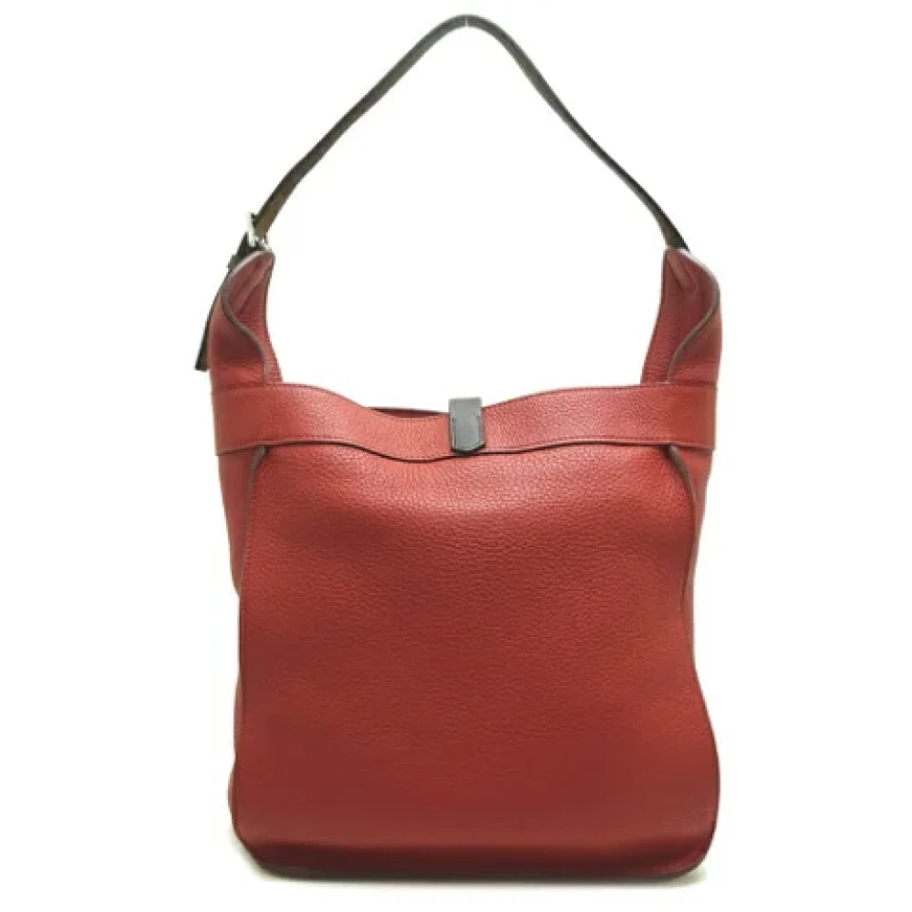 Hermès Vintage Pre-owned Leather handbags Red Dames