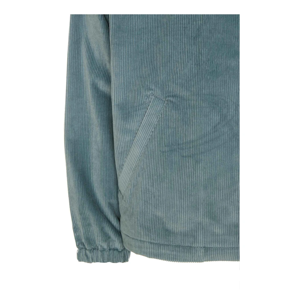 Drole de Monsieur Bloemen Slogan Ribfluwelen Jas Blue Heren