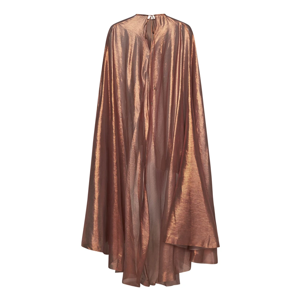 Maria Lucia Hohan Bruine Zijden Jas Asymmetrische Zoom Brown Dames