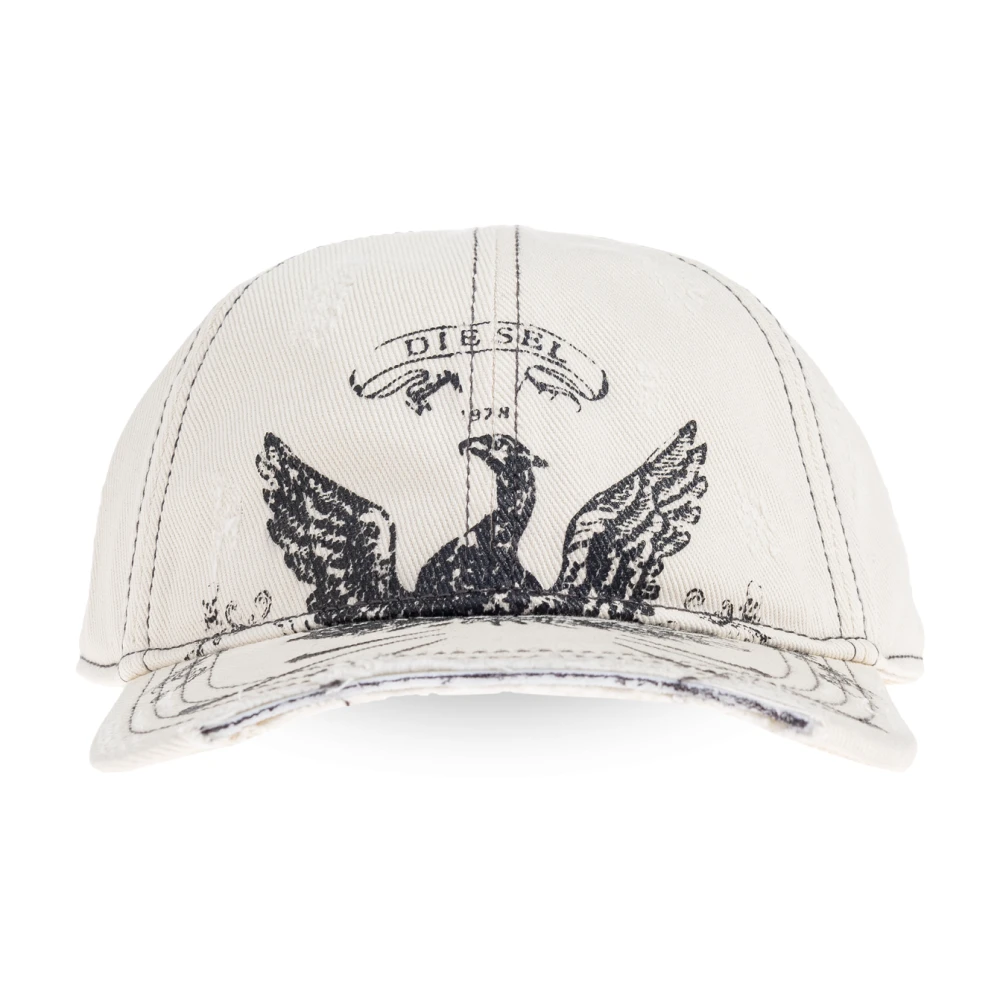Diesel Herr Vit Accessoarer S, Bomull, Baseball Cap