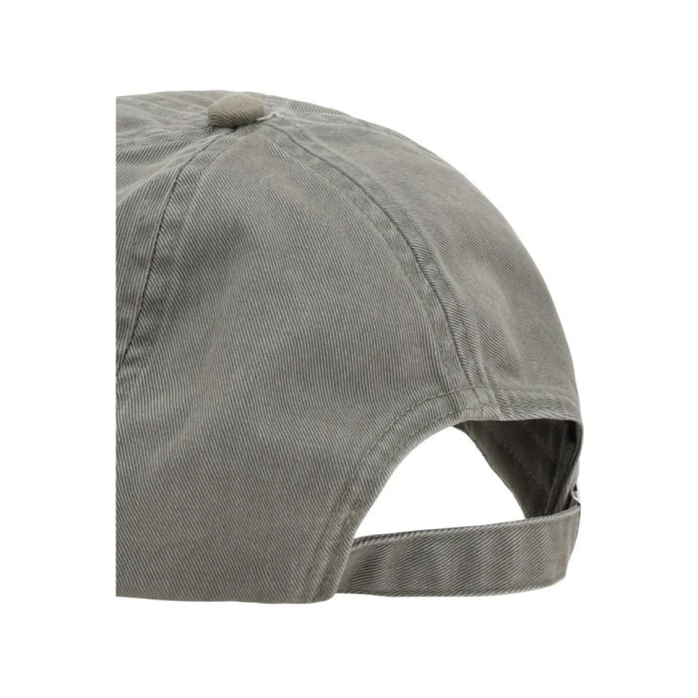 Ganni Katoenen Baseballpet met Monogram Gray Dames