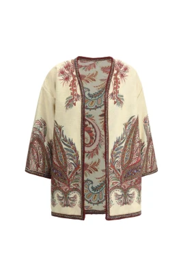 Paisley Motif Bouclé Kesa Jacket