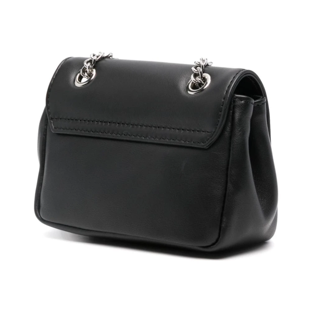Vivienne Westwood Zwarte leren ketting schoudertas Black Dames