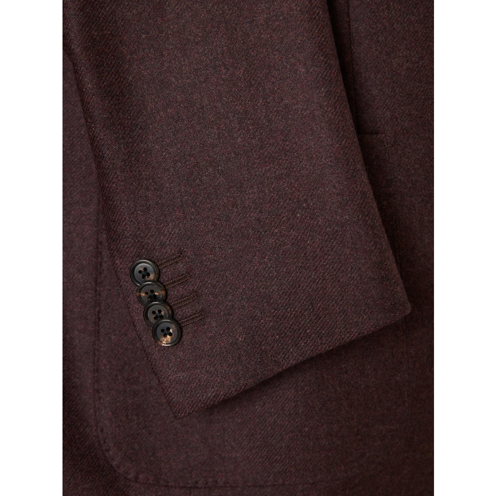 Corneliani Wol Kasjmier Jas Drop 7 Purple Heren