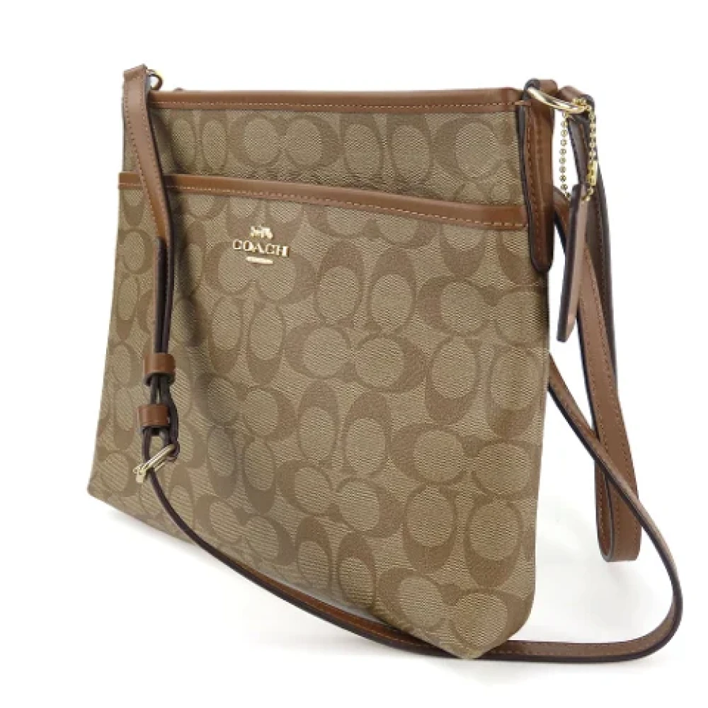 Coach Pre-owned Plastic shoulder-bags Brown Dames