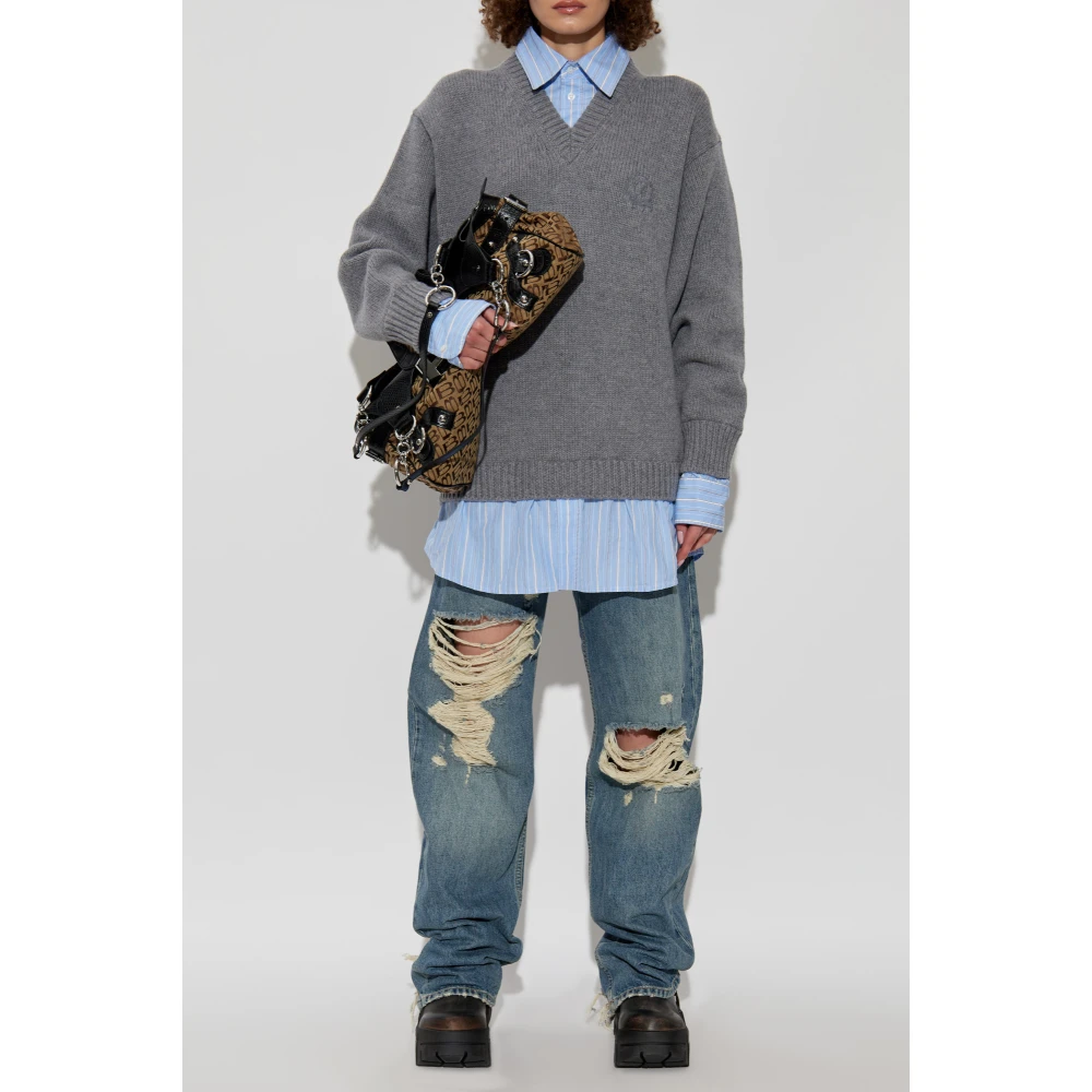 Balenciaga Trui met overhemdmotief Gray Dames