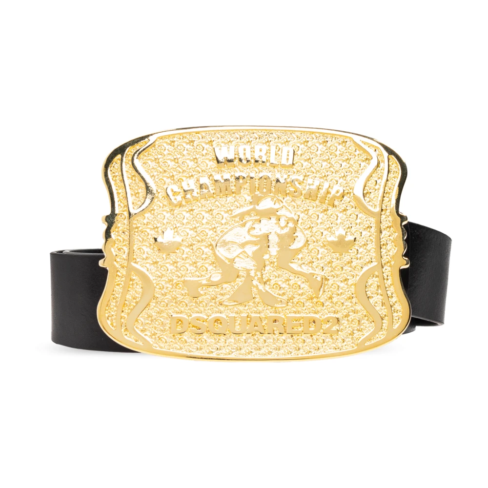 Dsquared2 Leren riem Black Heren