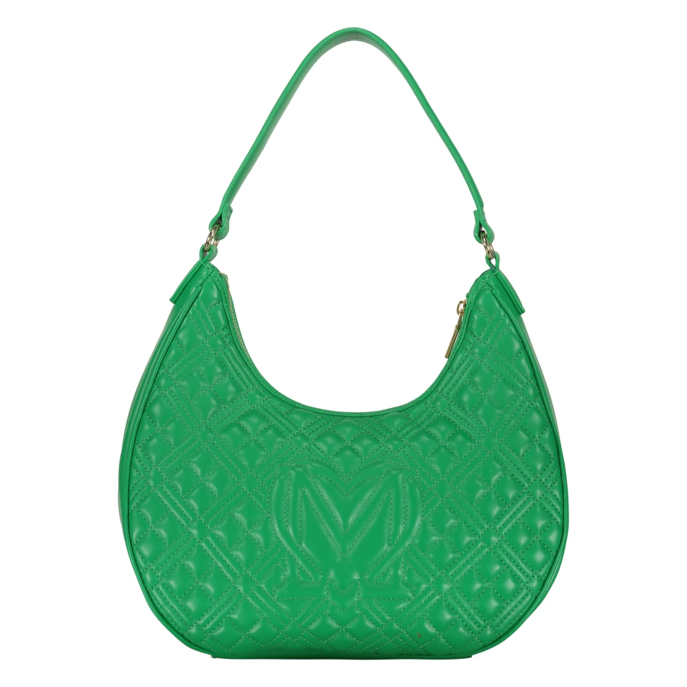 Love Moschino Gewatteerde Schoudertas met Toprits Green Dames