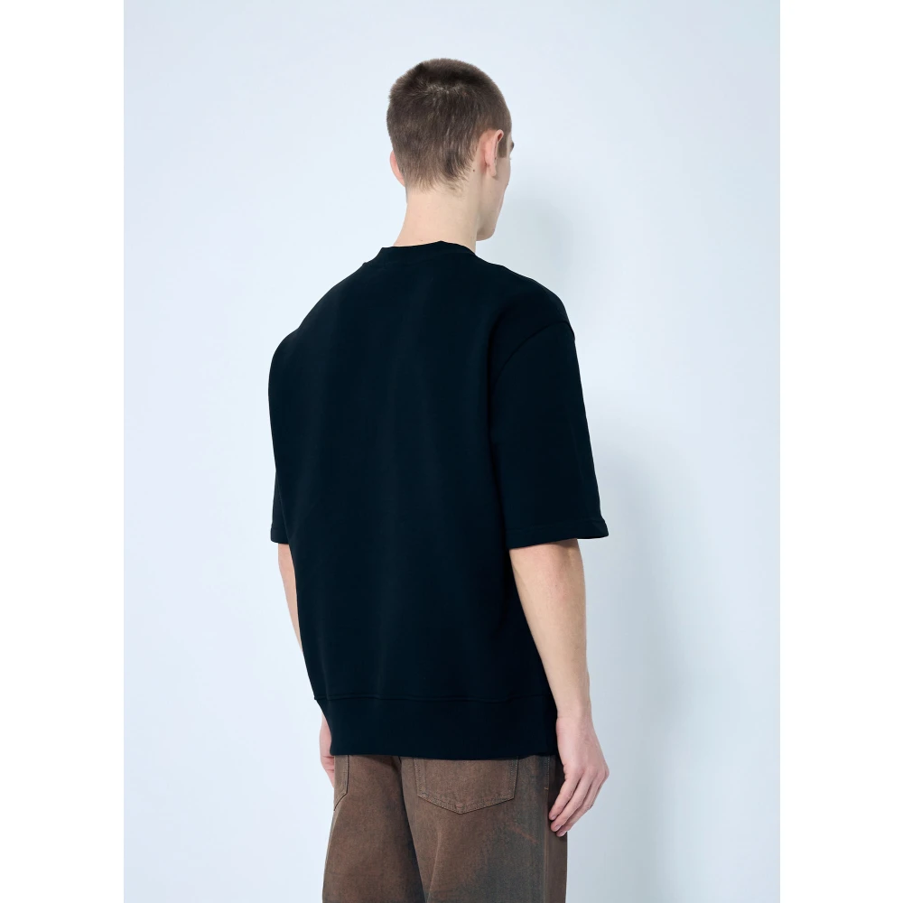 Diesel Katoenen Jersey Crewneck T-shirt met Logo Black Heren