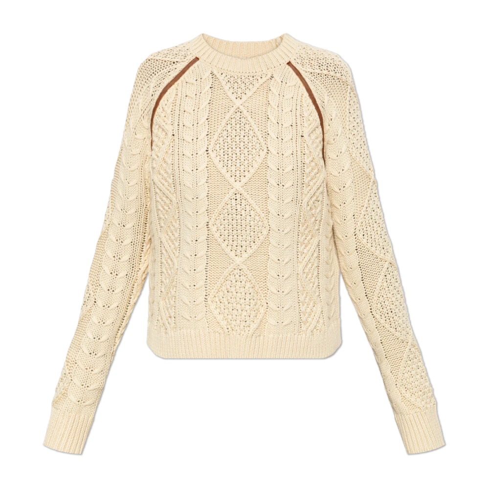 Diesel Vrouw Beige Truien & Vesten Dames, Xs, Round-Neck Truien