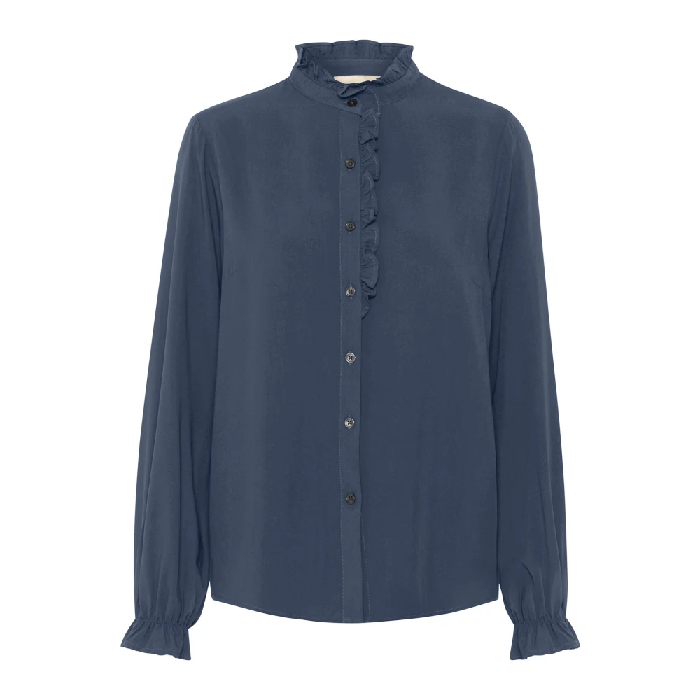 Cream Feminine Ombre Blue Shirt Blouse Blue Dames