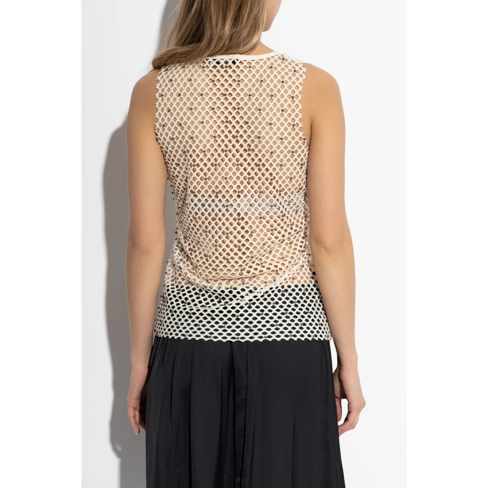 Munthe Gehaakte Top 'Farlie' Beige Dames