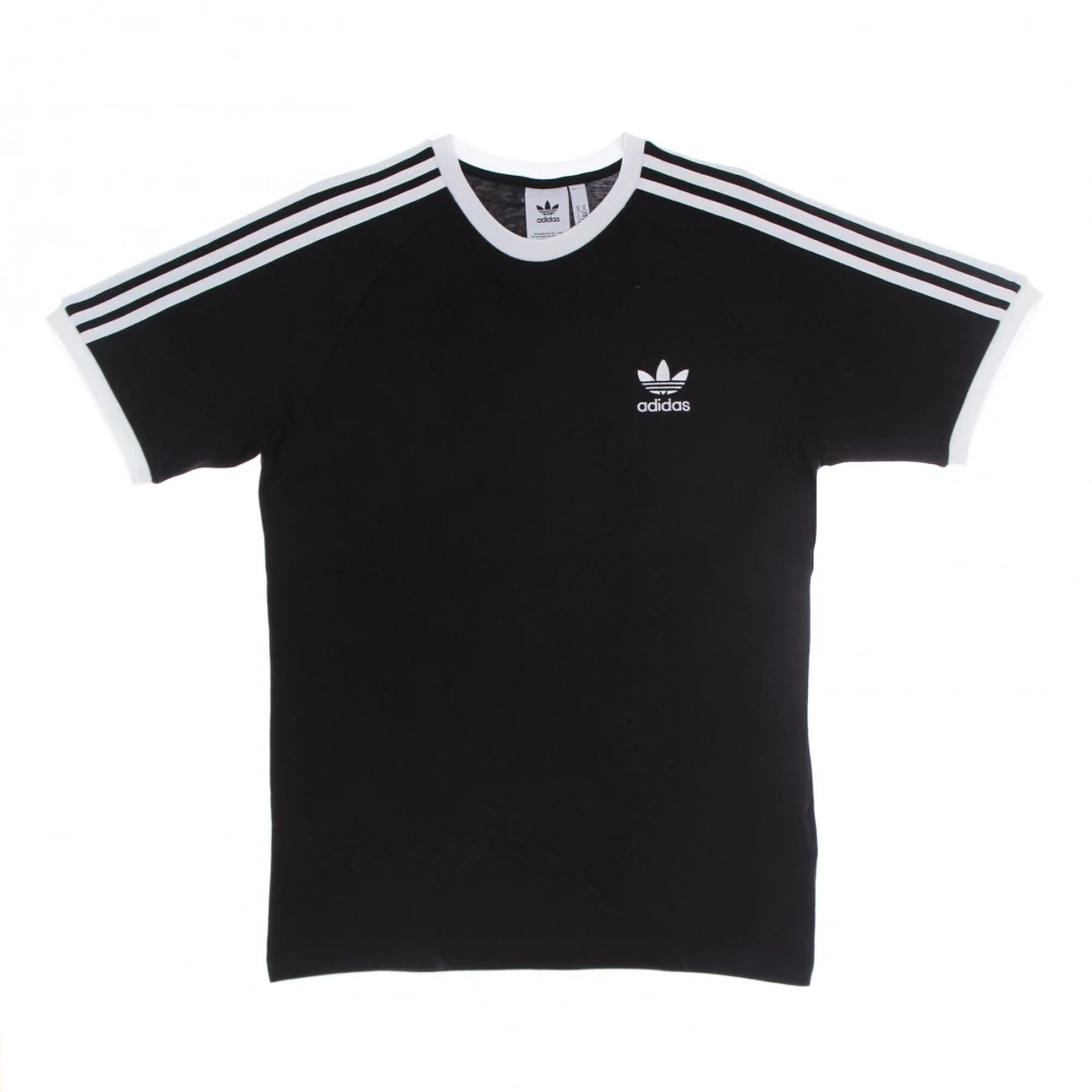 Adidas 3 Stripes Tee Zwart Streetwear Black Heren