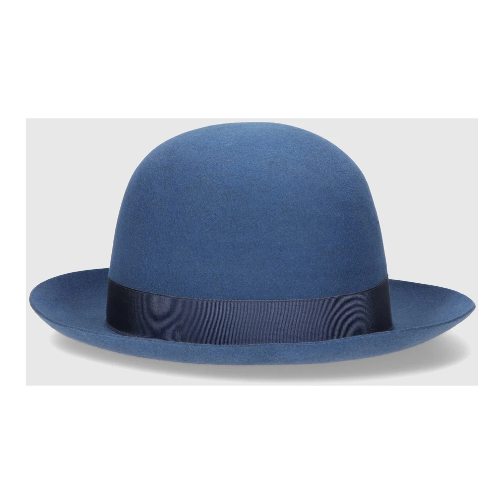 Borsalino Oprolbare vilten hoed met grosgrain band Blue Heren