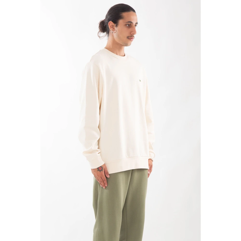 Lacoste Croc Fleece Sweatshirt XFJ White Heren