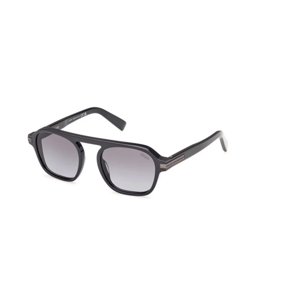 Zegna Gray Sunglasses, Unisex, 51 Mm, Gradient Smoke Sunglasses