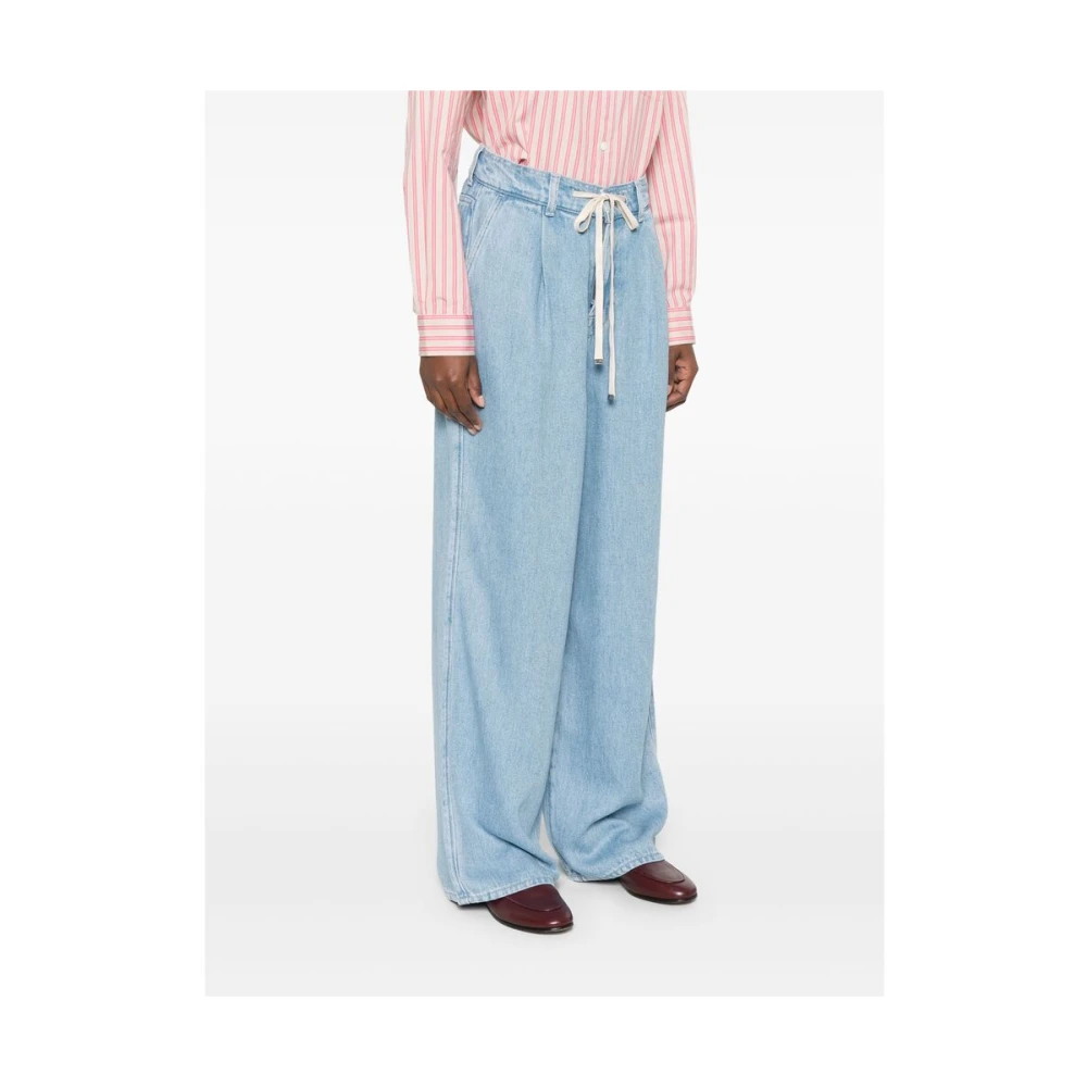 7 For All Mankind Wijde Jeans Denim Blue Dames